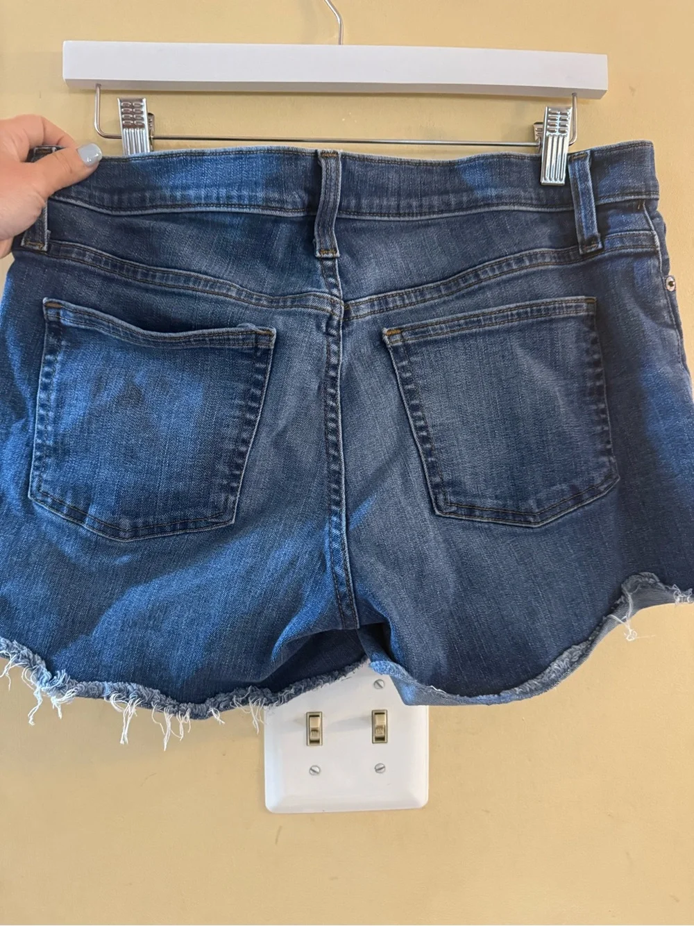 J Crew Classic High-Rise Dark Blue Denim Women's Shorts, sz 30